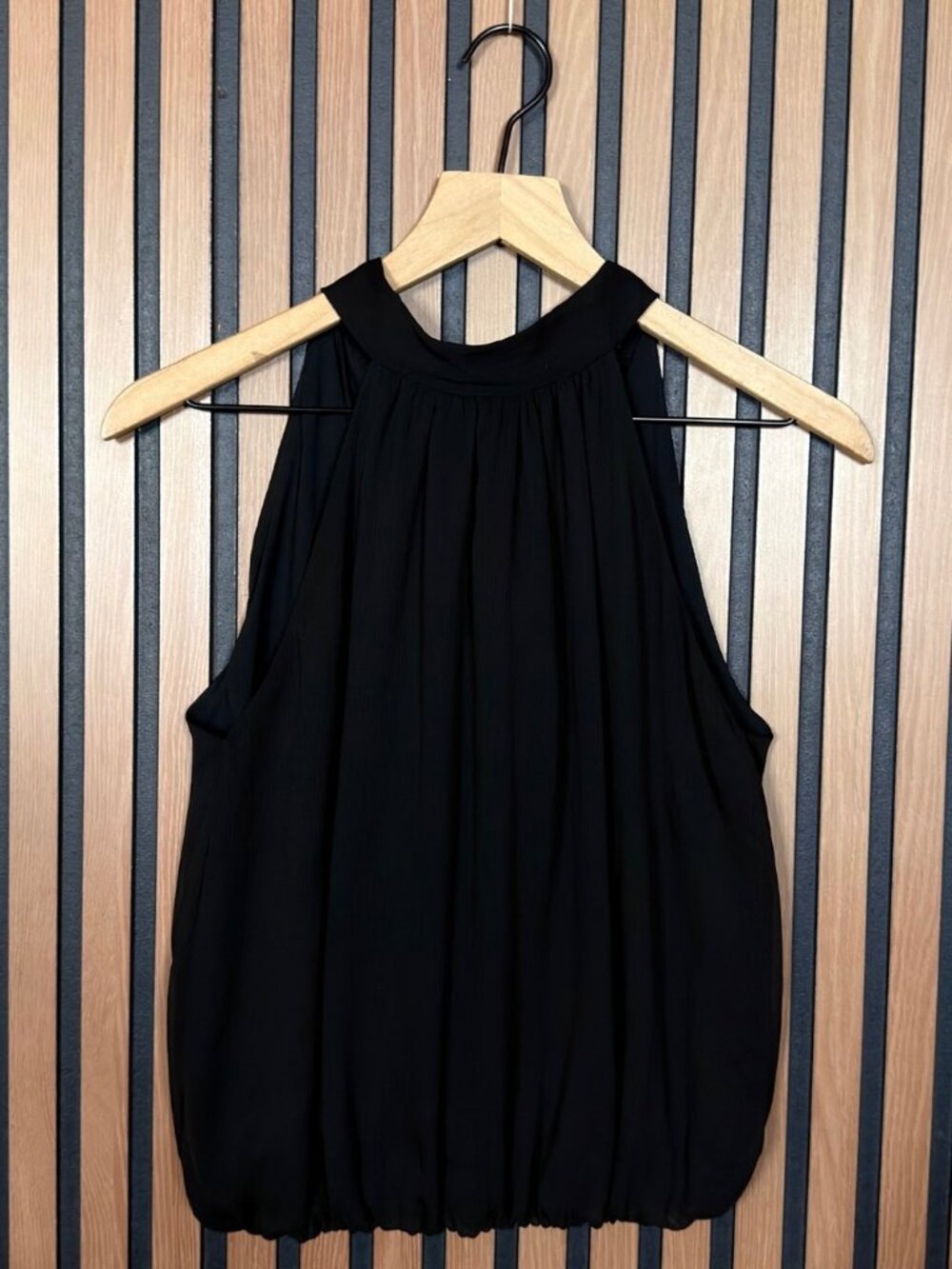 Alice + Olivia Blouse XS Womens Black Classics Sleeveless Poly Stretch Top
